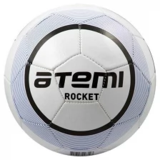 Мяч футбольный Atemi Rocket, Pvc бел/красн., р.5, м/ш, дет., 260-280г (0,4-0,5 Bar)